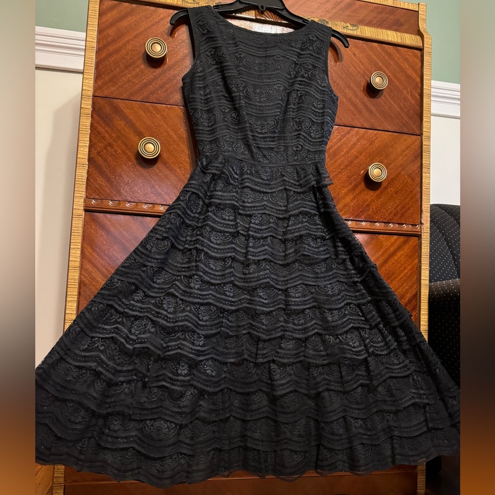 Alfred Werber of St Louis 1950’s-1960’s TRUE VINTAGE Black cocktail dress